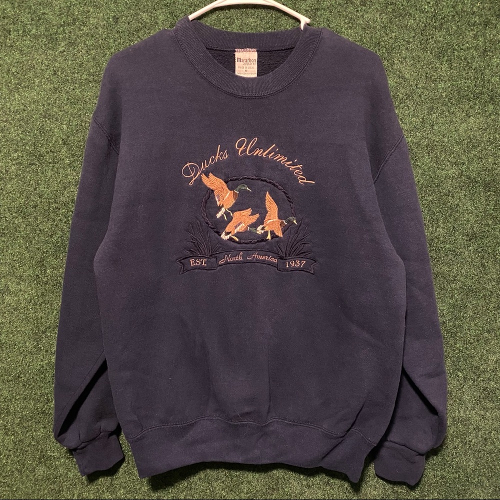 Vintage 90s Embroidered Ducks Unlimited Sweater